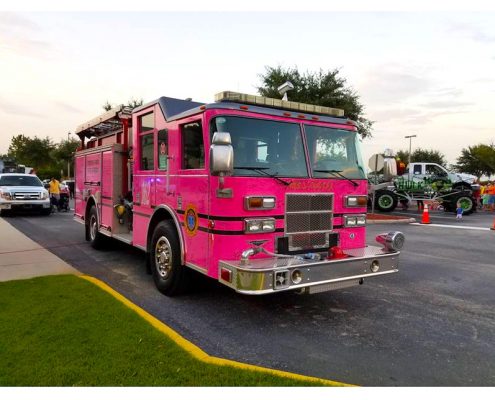 Most of us know about the "National Night Out" program. This program is focused towards law enforcement. It was great to see the City of Deltona, Florida's Fire Department fully engaged in this year’s event. Fire Fighters and Chief Bill Snyder were on hand to show kids a front line fire apparatus and various fire frightening equipment. YES, the Pink Engine, Eng 82 is a front line unit. The engine was on display with 100's of signatures of cancer patients from the community. This engine has become a symbol of hope. WELL DONE, Chief Snyder and Deltona Fire Department. Larry Stone Director of Emergency Operations - Volusia County 1-800-Board-Up / Orange County Construction 911
